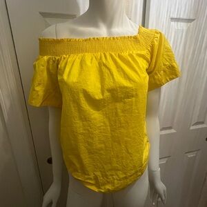 JCREW YELLOW BLOUSE SIZE 00P 💛 💯 COTTON